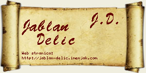 Jablan Delić vizit kartica